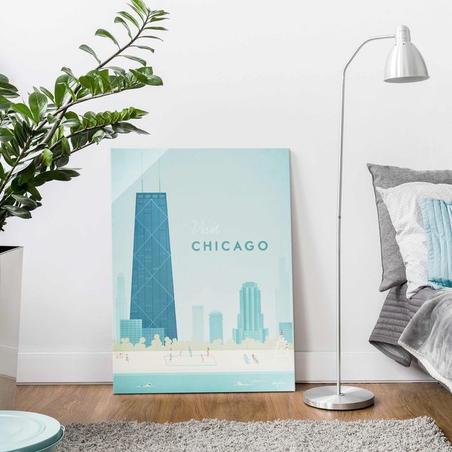 Quadro città Poster di viaggio - Chicago