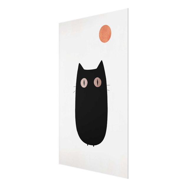 Stampe Illustrazione di un gatto nero