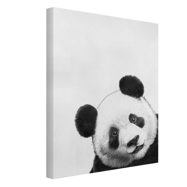 Quadro con orso Illustrazione - Panda Disegno in bianco e nero