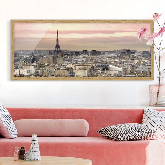 Quadri con cornice architettura e skylines  Parigi da vicino