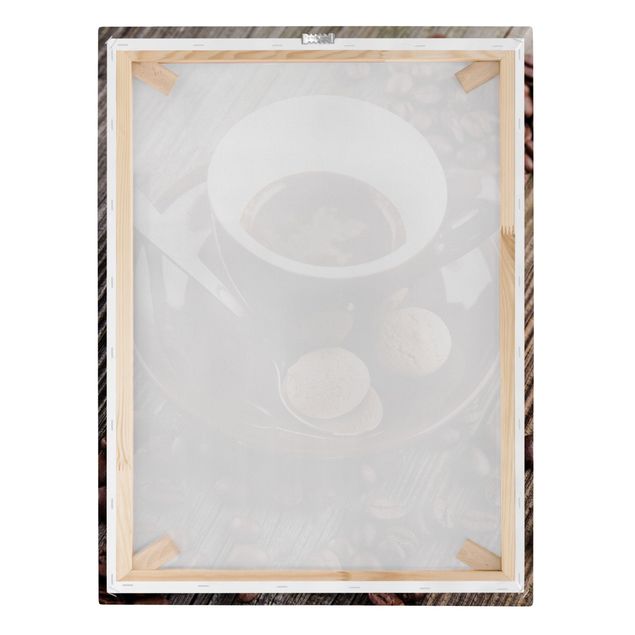 Quadri su tela Tazze da caffè con chicchi di caffè