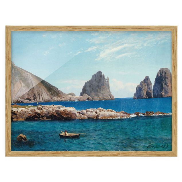 Quadri mare Albert Bierstadt - Canottaggio dalle rocce