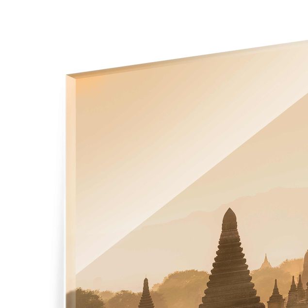 Quadro arancione Il sole che tramonta su Bagan