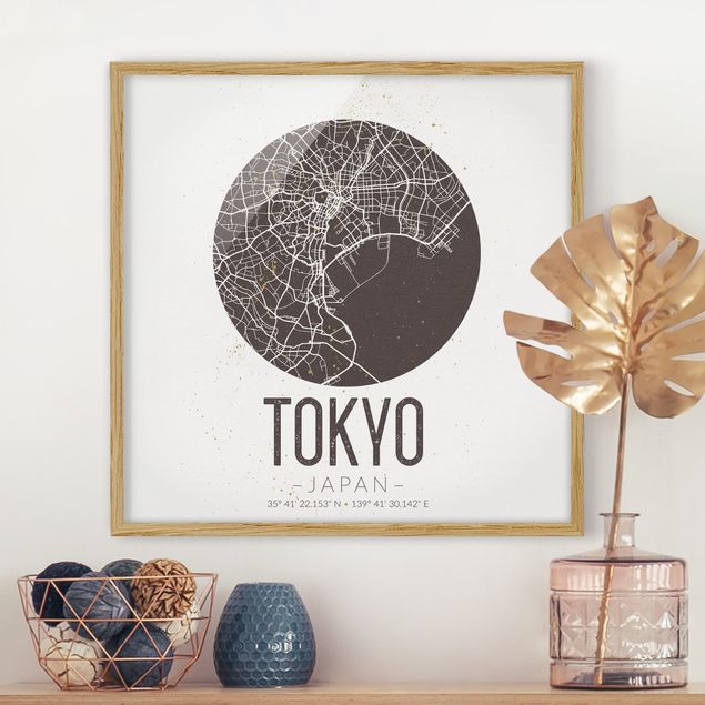 Quadri Tokyo Mappa di Tokyo - Retrò