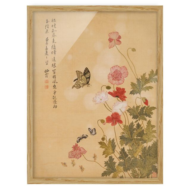 Correnti artistiche Yuanyu Ma - Fiore di papavero e farfalla