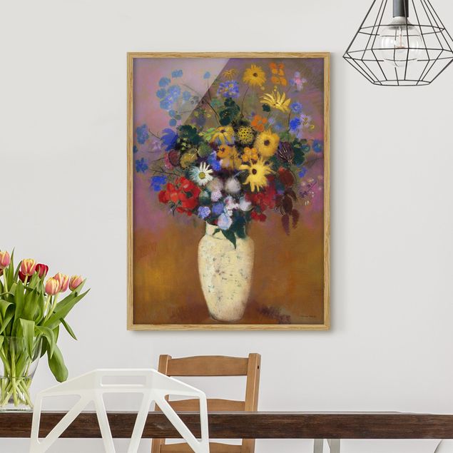 Riproduzioni Odilon Redon - Vaso bianco con fiori