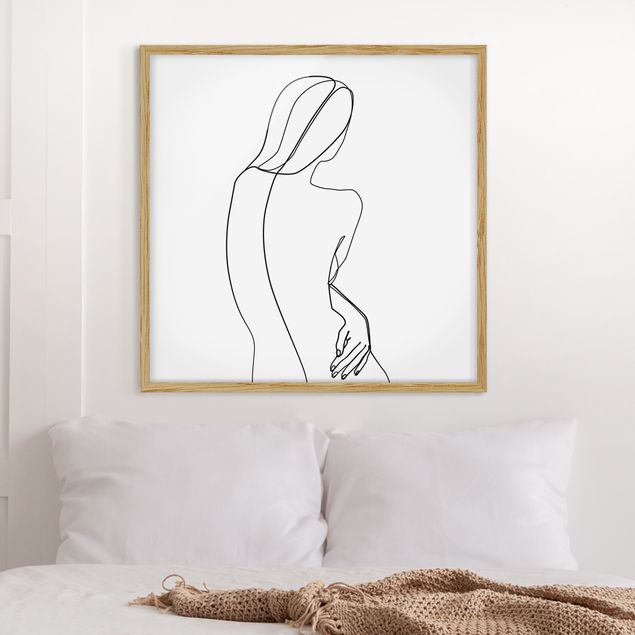 Quadri line art Line Art - Donna di spalle Bianco e Nero