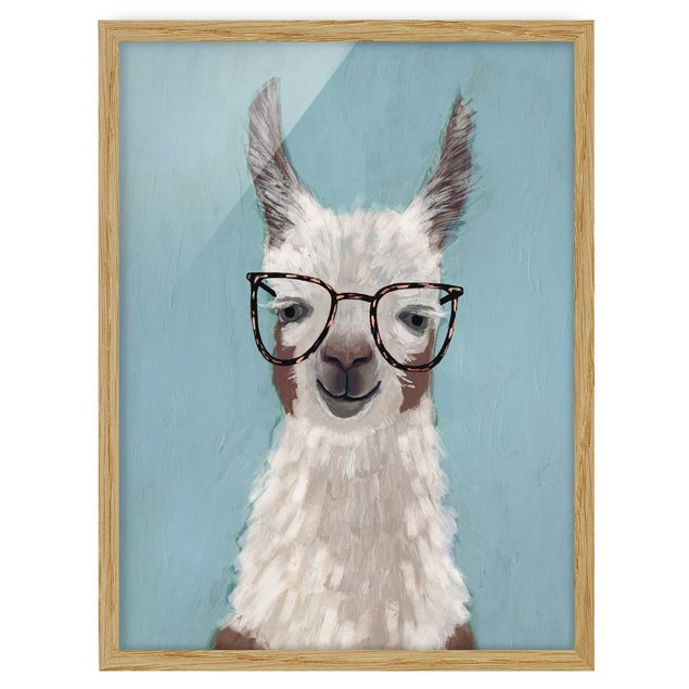 Quadri animali Lama con occhiali II