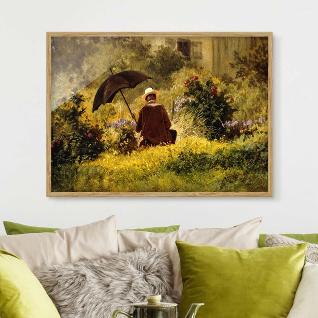 Romanticismo quadri Carl Spitzweg - Il pittore in giardino