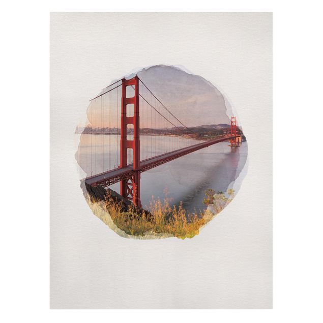 Quadri Rainer Mirau Acquerelli - Il ponte Golden Gate a San Francisco
