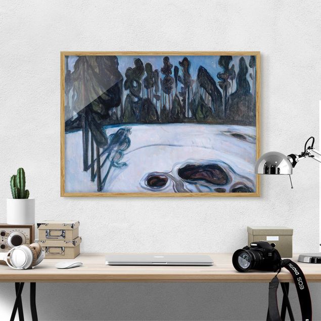 Post impressionismo quadri Edvard Munch - Notte stellata