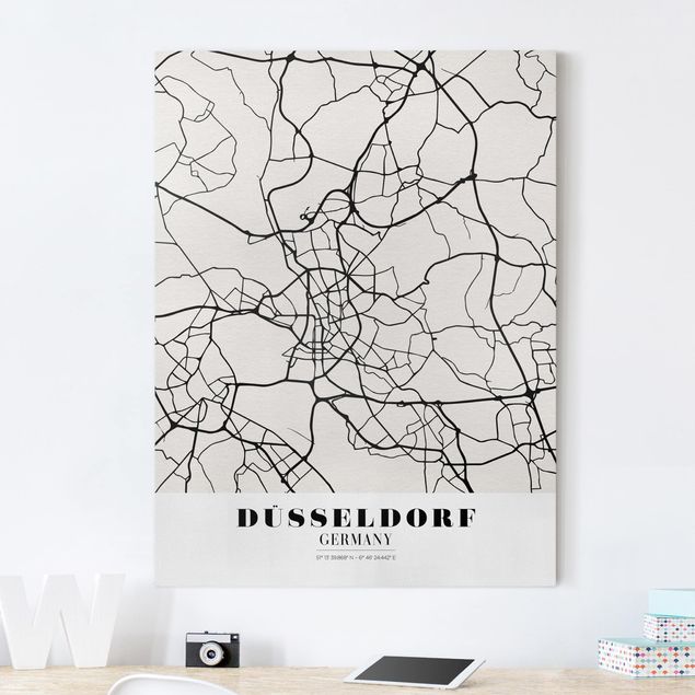 Quadri moderni   Mappa di Dusseldorf - Classica