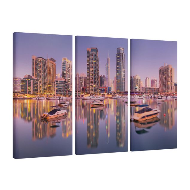 Quadri città Dubai Skyline di e Marina