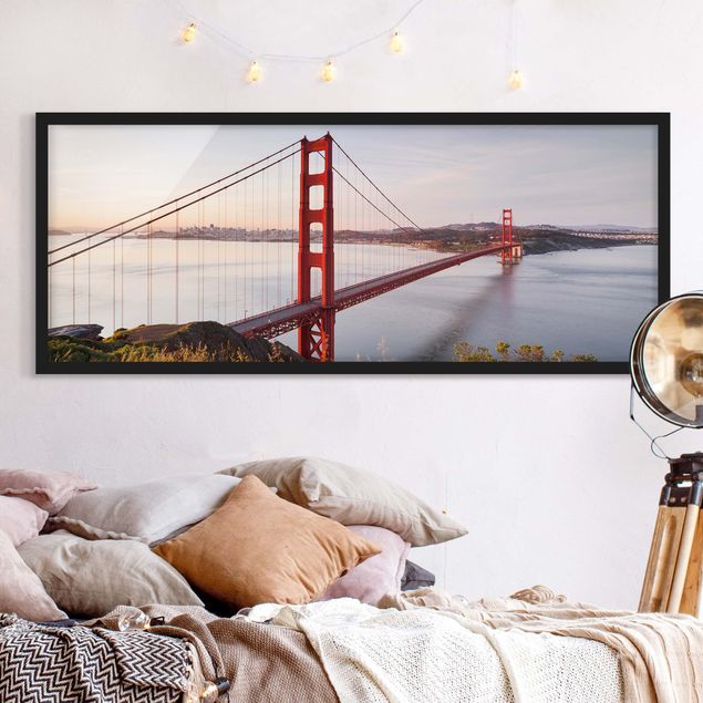 Quadri con cornice con architettura e skylines Ponte del Golden Gate a San Francisco