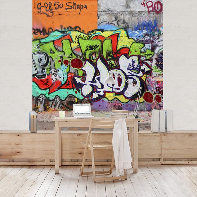 Carta da parati adesiva Muro di graffiti