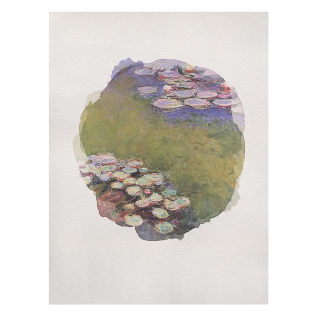 Tele rose Acquerelli - Claude Monet - Ninfee