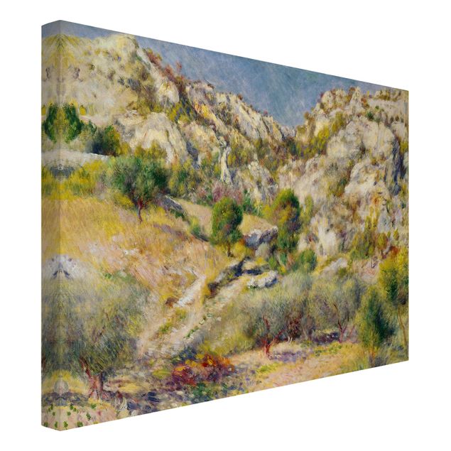 Quadri su tela con montagne Auguste Renoir - Roccia all'Estaque