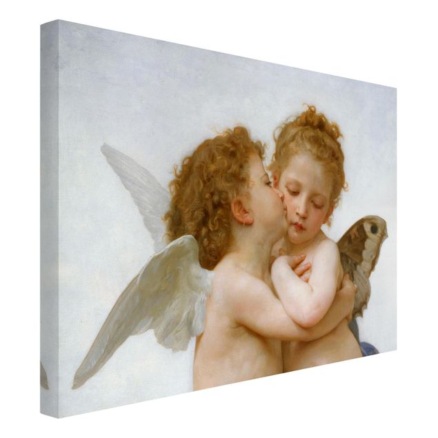 Riproduzioni su tela quadri famosi William Adolphe Bouguereau - Il primo bacio