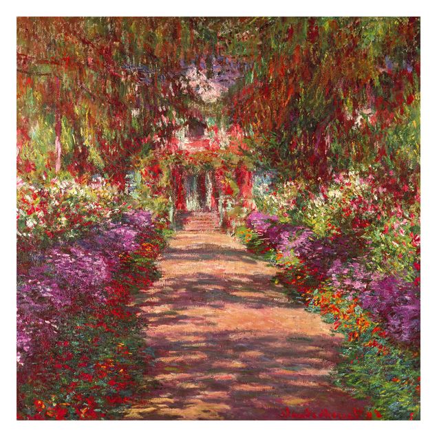 Quadri Impressionismo Claude Monet - Sentiero nel giardino di Monet a Giverny