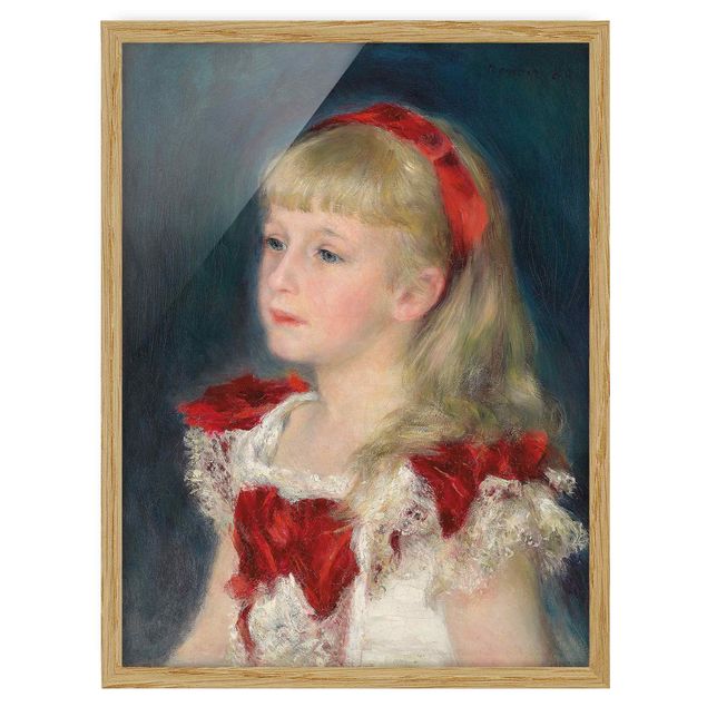 Quadro moderno Auguste Renoir - Mademoiselle Grimprel con nastro rosso