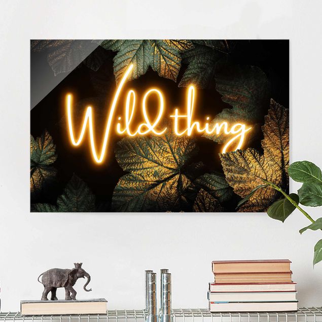 Quadro in vetro - Wild Thing Golden Leaves - Orizzontale 2:3