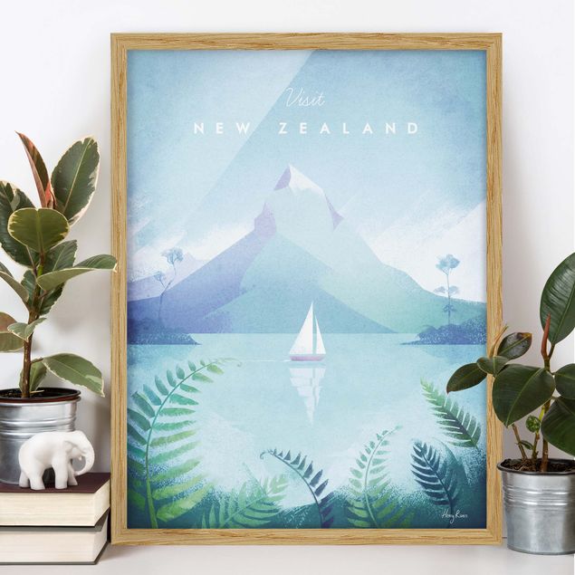 Quadri con paesaggio Poster di viaggio - Nuova Zelanda