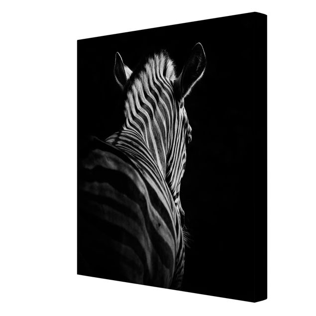Stampe Silhouette Zebra scuro
