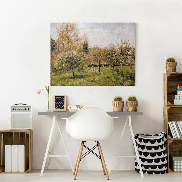 Quadro post impressionista Camille Pissarro - Primavera a Eragny