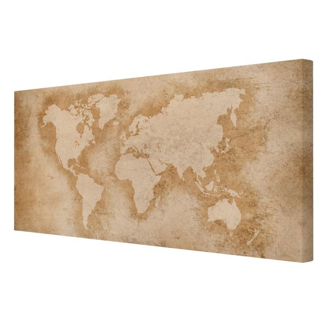 Stampa su tela - Antique World Map - Orizzontale 2:1