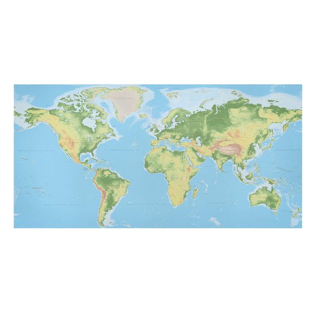 Quadri Mappa del mondo fisico