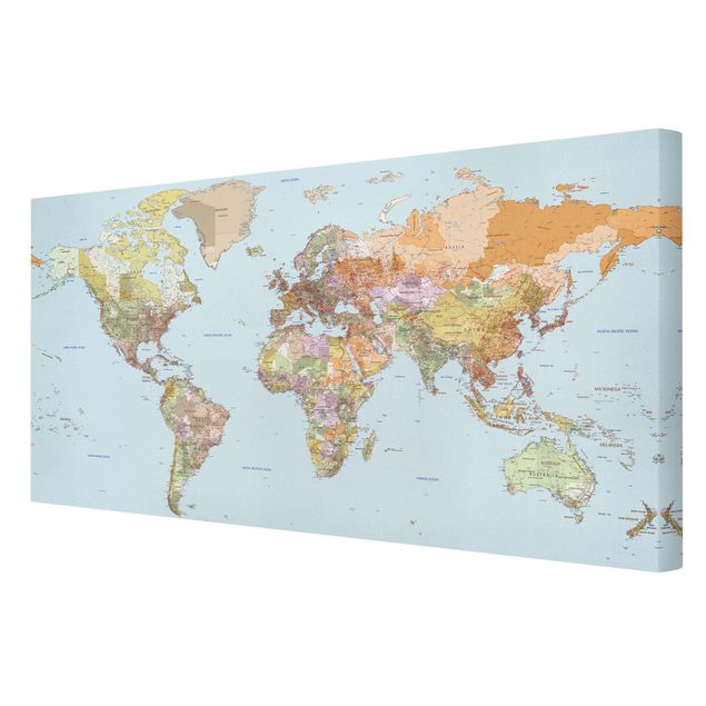 Stampe su tela Mappa politica del mondo