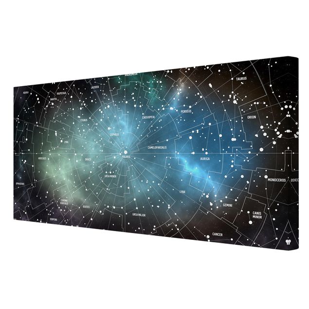 Quadri su tela Mappa delle costellazioni stellari Nebulosa galattica