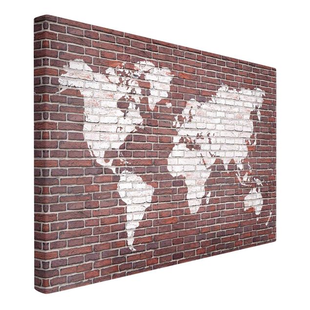 Quadri Mappa del mondo in mattoni