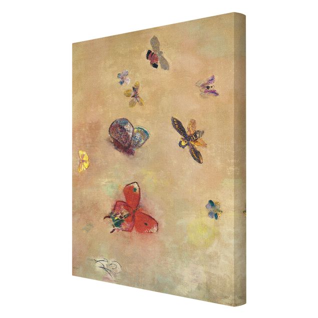 Riproduzione quadri famosi Odilon Redon - Farfalle colorate
