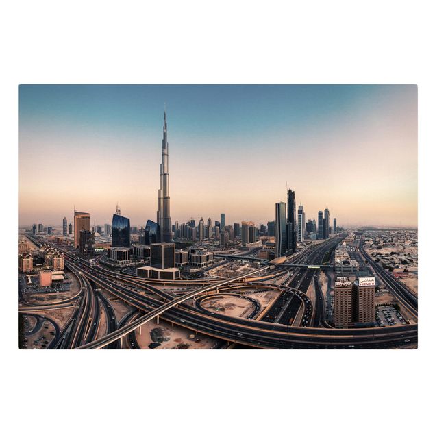 Quadro città Abendstimmung a Dubai