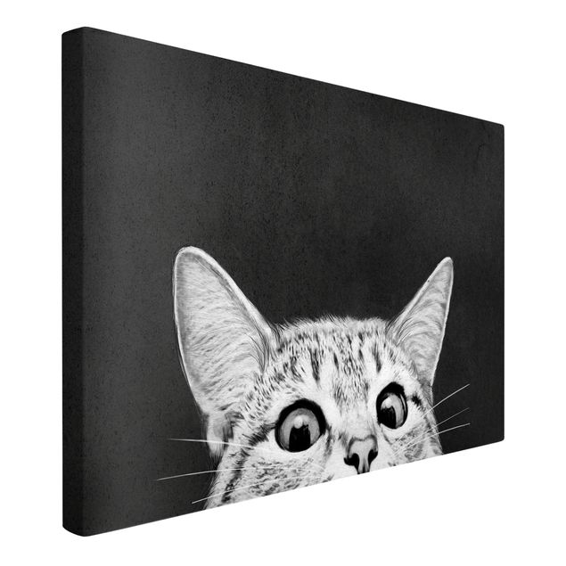 Quadri moderni   Illustrazione - Gatto Disegno in bianco e nero