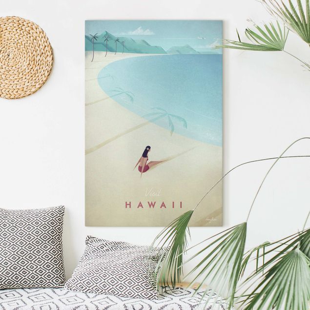 Quadri su tela con montagne Poster di viaggio - Hawaii