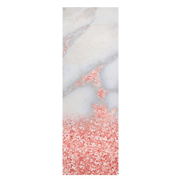 Quadri Uta Naumann Effetto marmo con coriandoli rosa chiaro