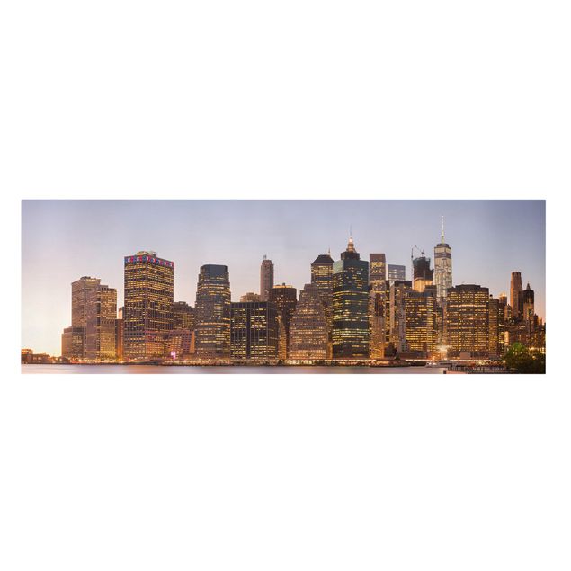 Stampa su tela città Vista dello Skyline di Manhattan