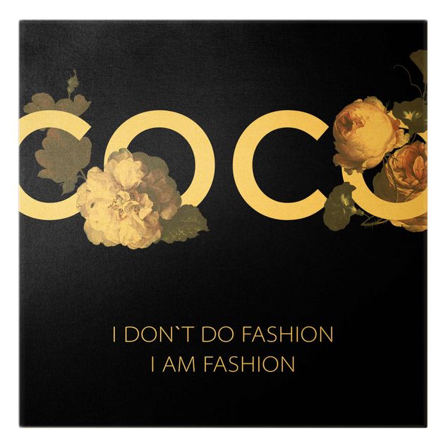 Quadri COCO - I dont´t do fashion in nero