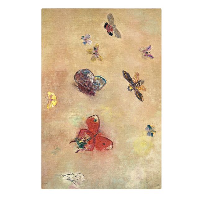 Quadri moderni   Odilon Redon - Farfalle colorate