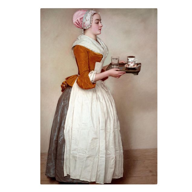 Quadri su tela con caffè Jean Etienne Liotard - La ragazza del cioccolato
