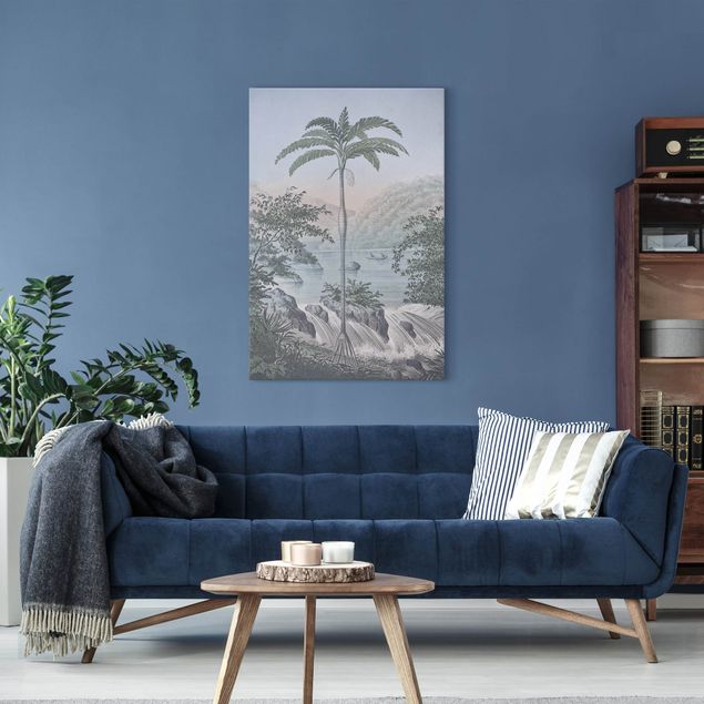 Riproduzioni quadri famosi Illustrazione vintage - Paesaggio con palma