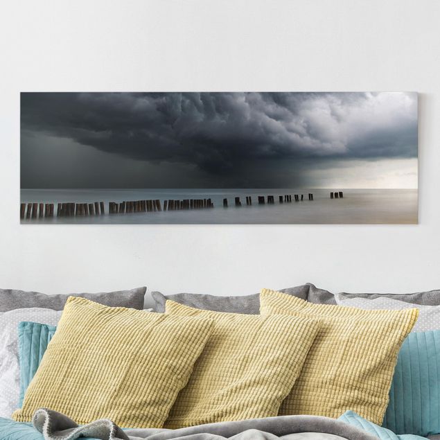 Quadri su tela con spiaggia Nuvole di tempesta sul Mar Baltico