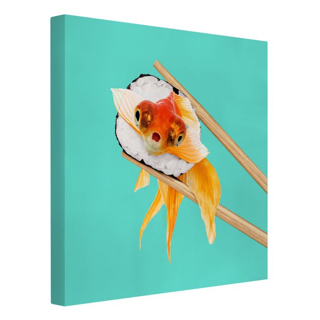 Riproduzioni quadri Sushi con pesce rosso
