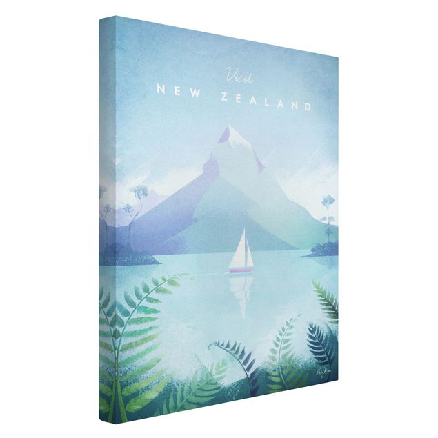 Quadri su tela con montagne Poster di viaggio - Nuova Zelanda