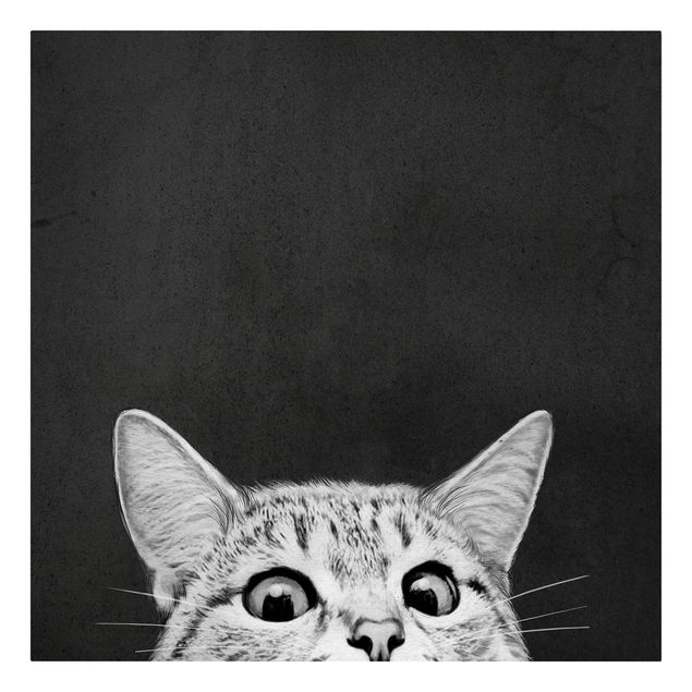 Quadri bianco e nero Illustrazione - Gatto Disegno in bianco e nero