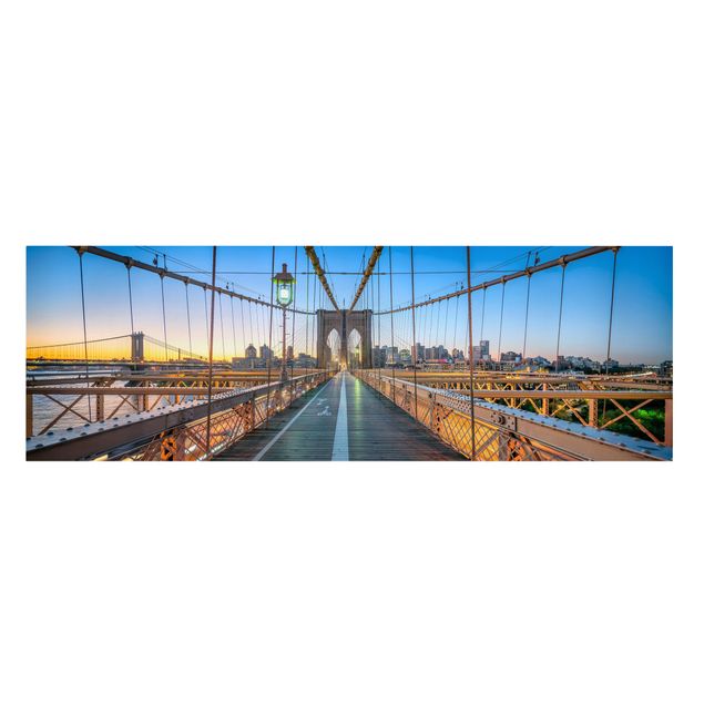 Quadro città L'alba sul ponte di Brooklyn