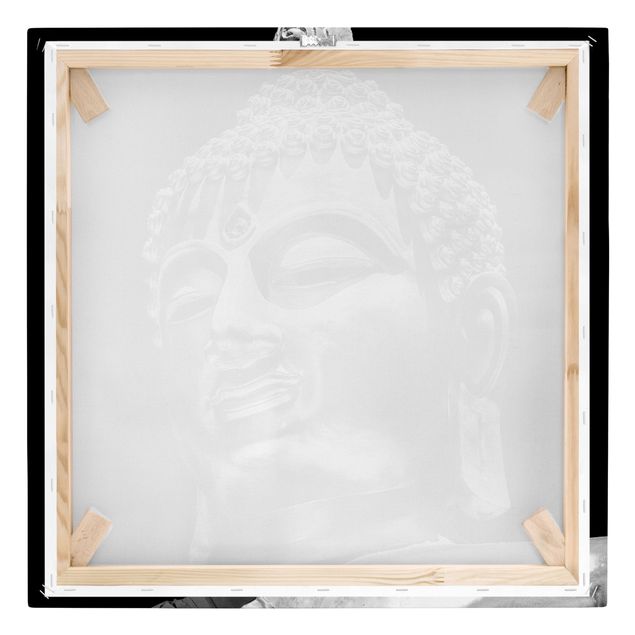 Stampa su tela - Buddha Statue Viso - Quadrato 1:1