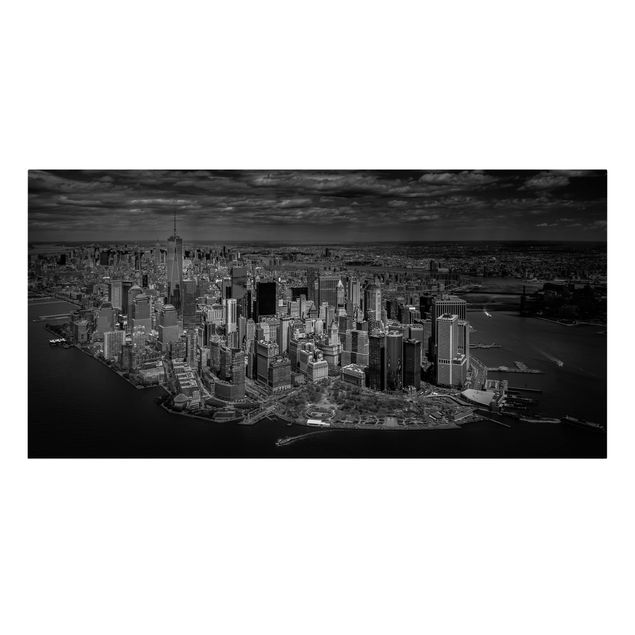 Quadri moderni bianco e nero New York - Manhattan dall'alto